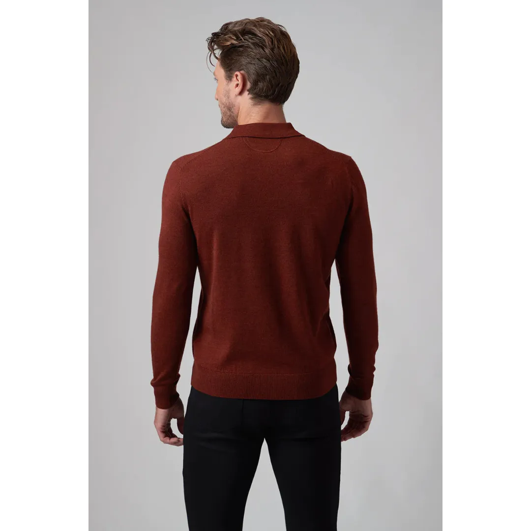 Raffi The Logan Long Sleeves 2-Button Polo Sweater