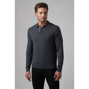 Raffi The Logan Long Sleeves 2-Button Polo Sweater