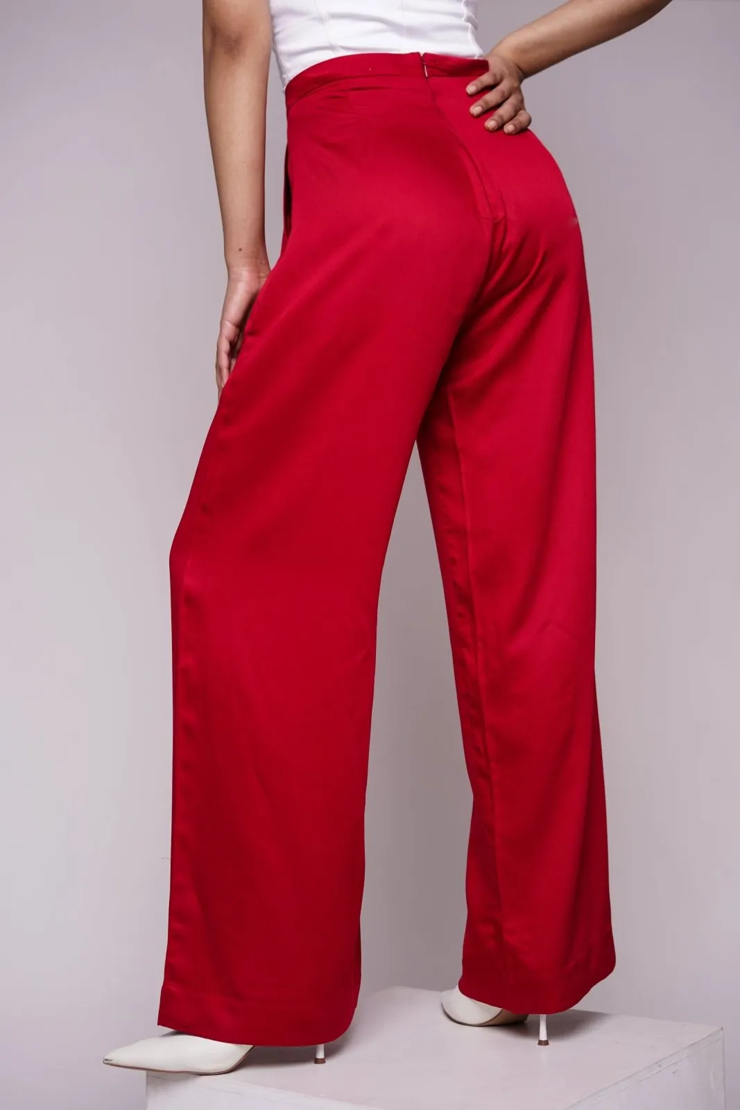Red Satin Pants (Clearance Sale)