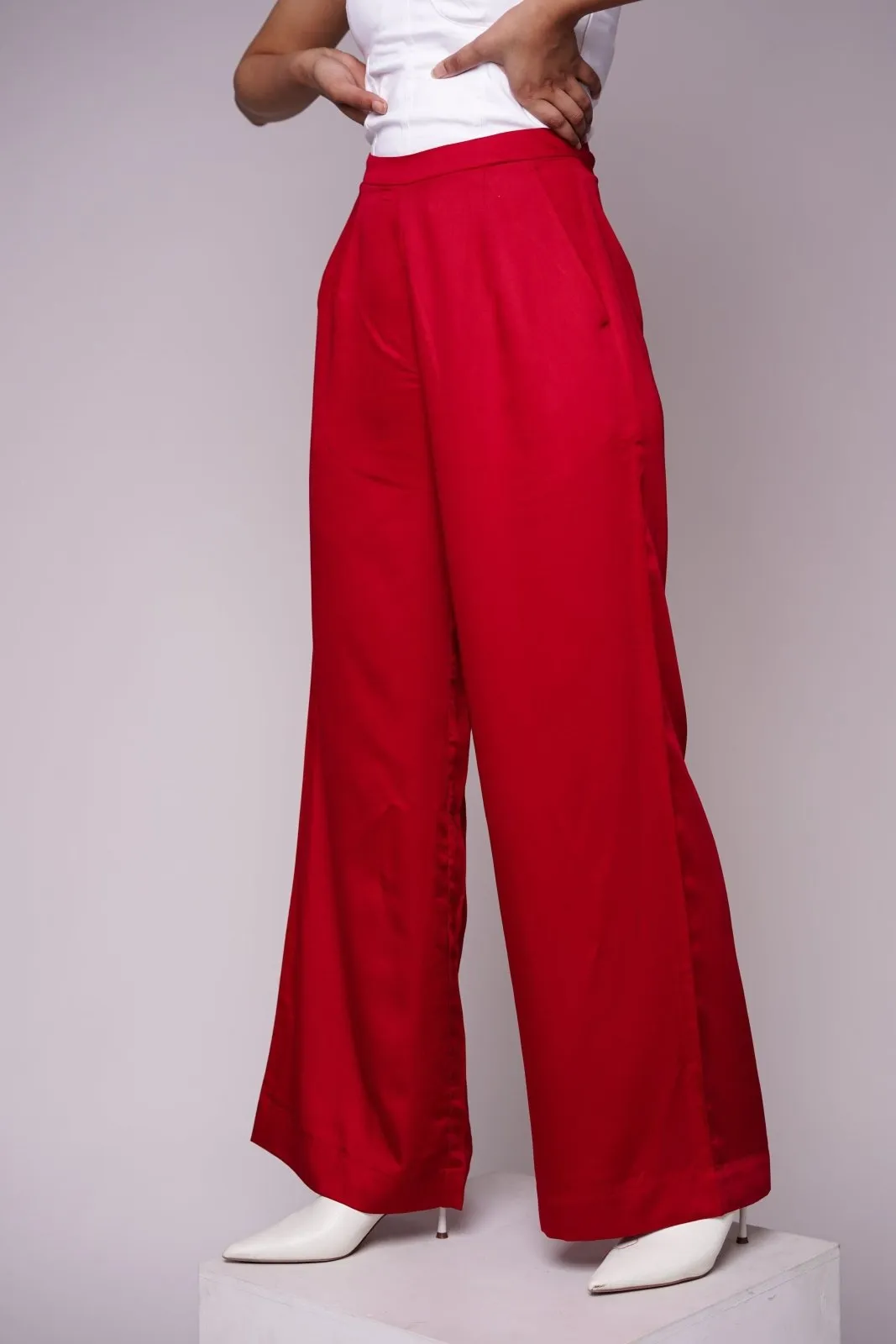 Red Satin Pants (Clearance Sale)