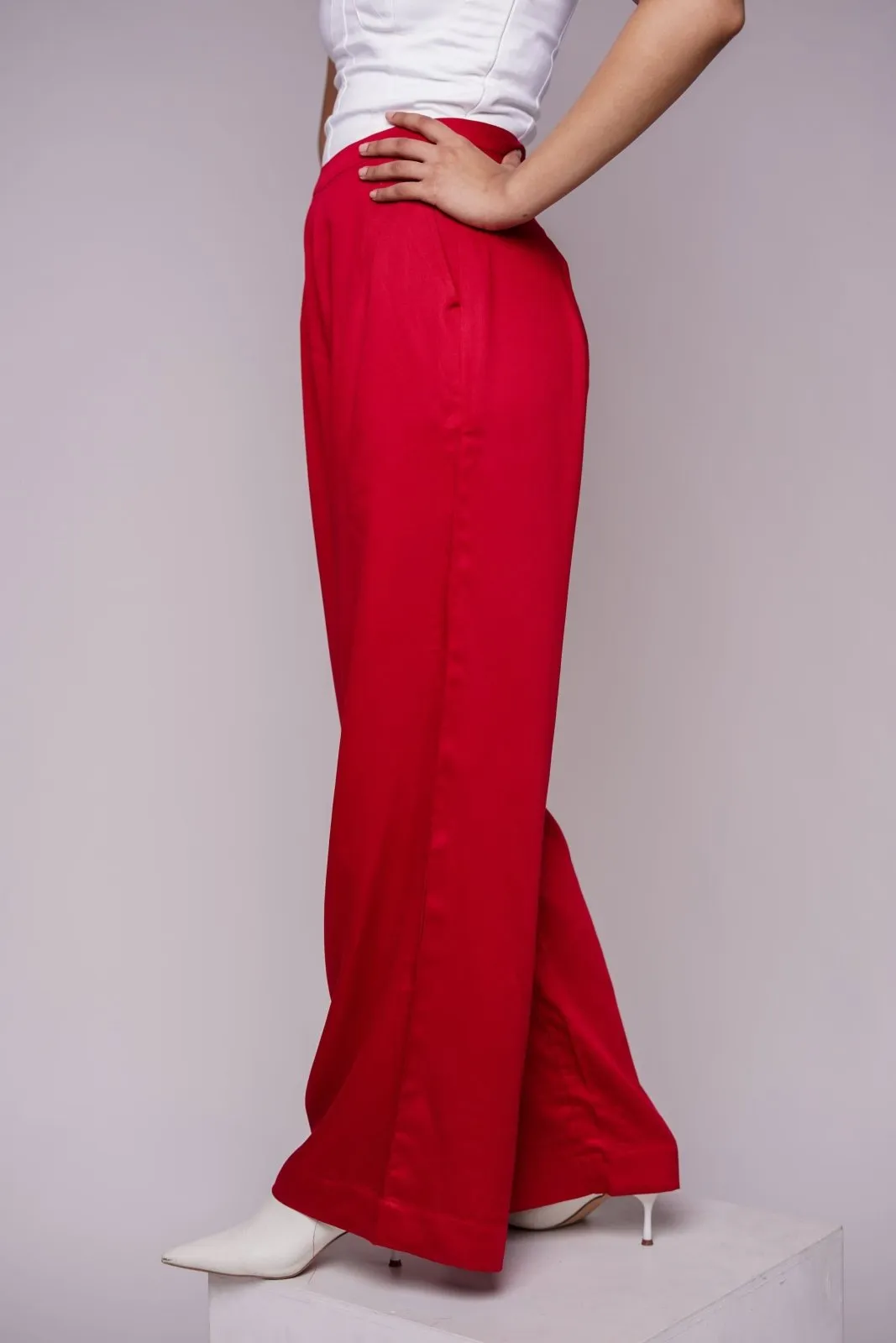 Red Satin Pants (Clearance Sale)