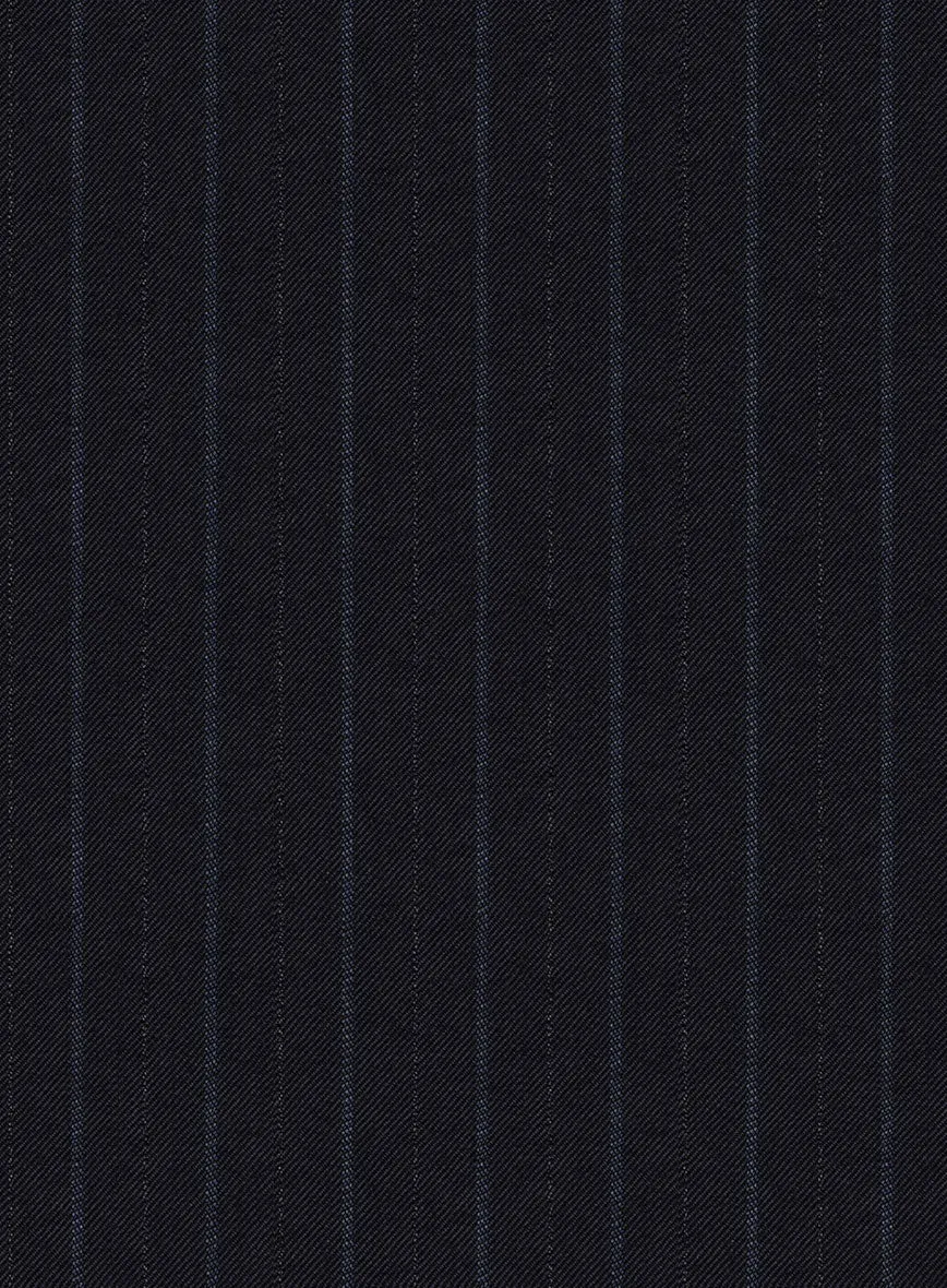 Reda Cashmere Navy Blue Stripe Wool Jacket