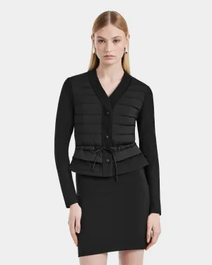 Samantha Combo Quilted Down Light Jacket - Black