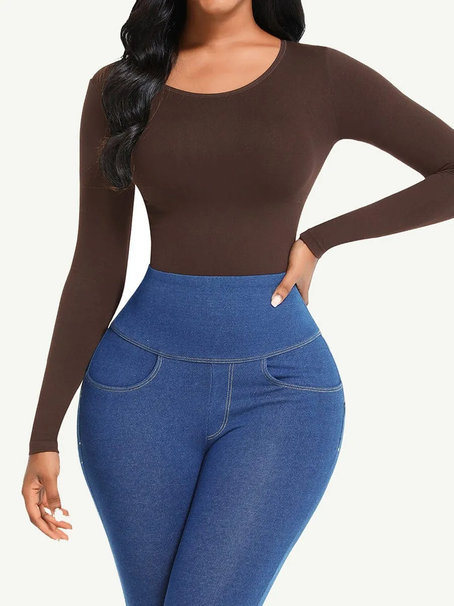 Seamless Long Sleeve Slimming Bodysuit