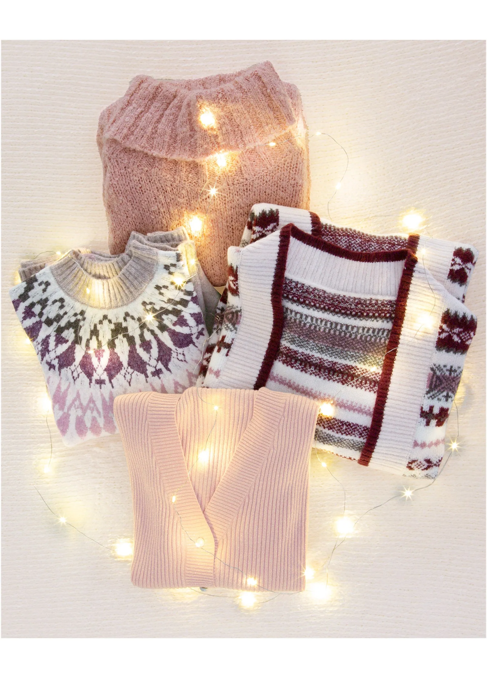 Shimmer Ribbed Cardigan - Peach