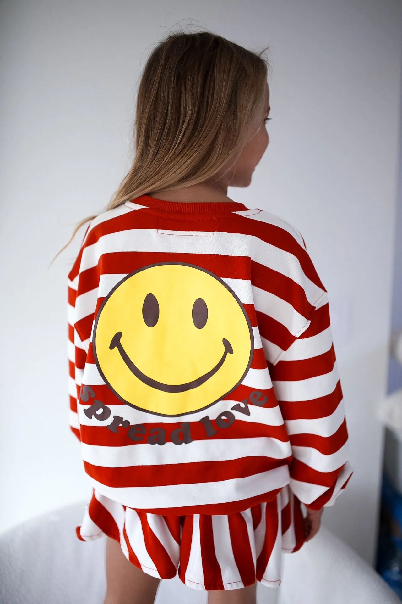 SMILE STRIPED | oversized  drop shoulder | KIDS
