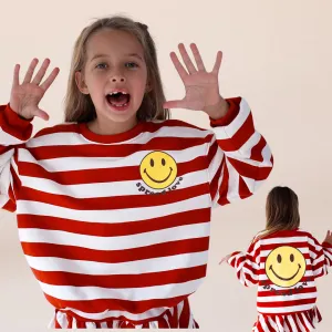 SMILE STRIPED | oversized  drop shoulder | KIDS