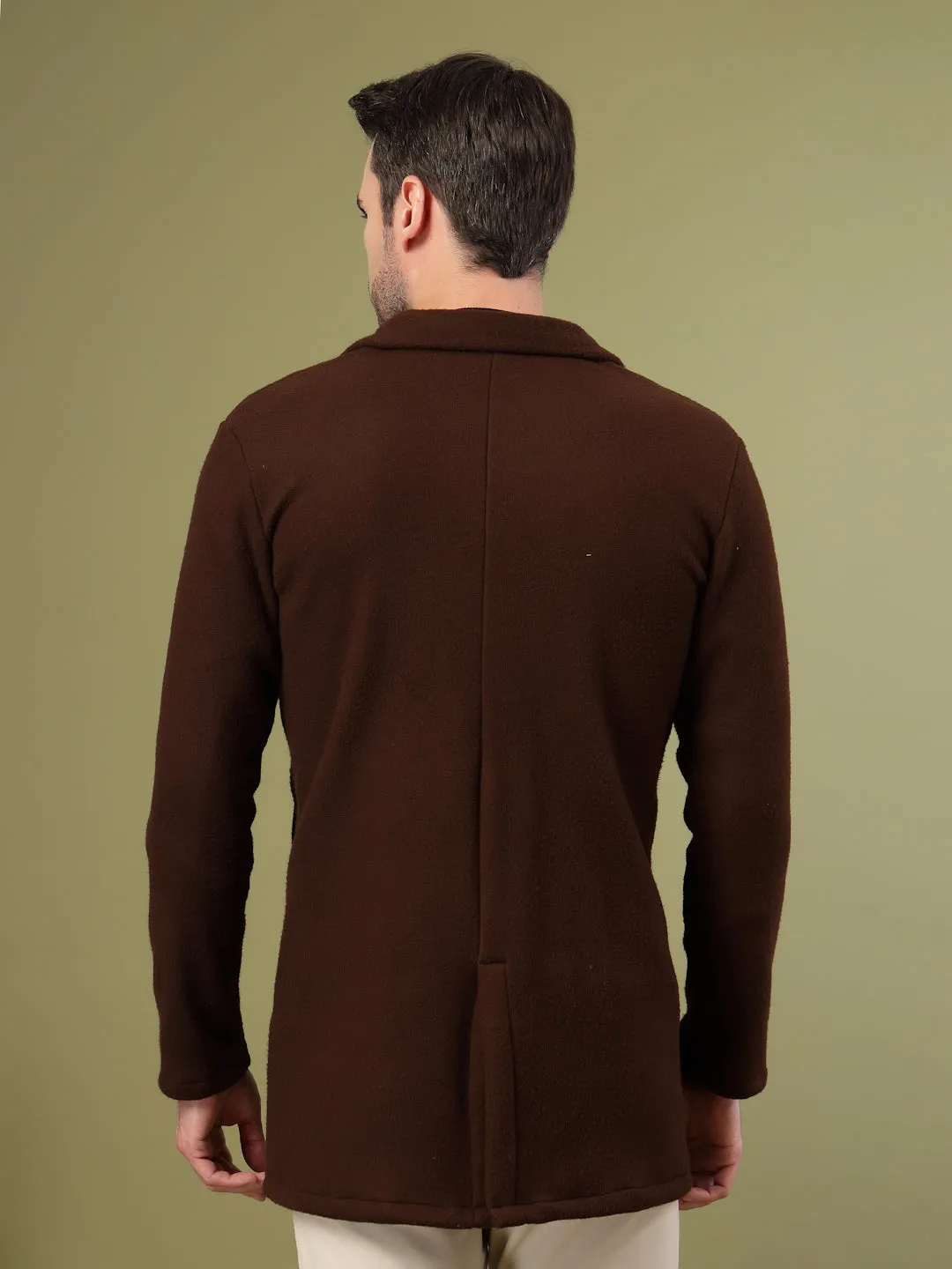 Stylish Fleece Lapel Collar Coat