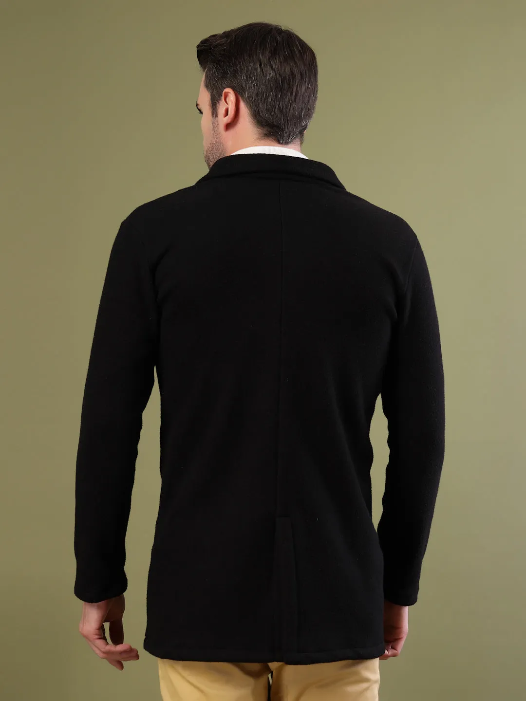 Stylish Fleece Lapel Collar Coat