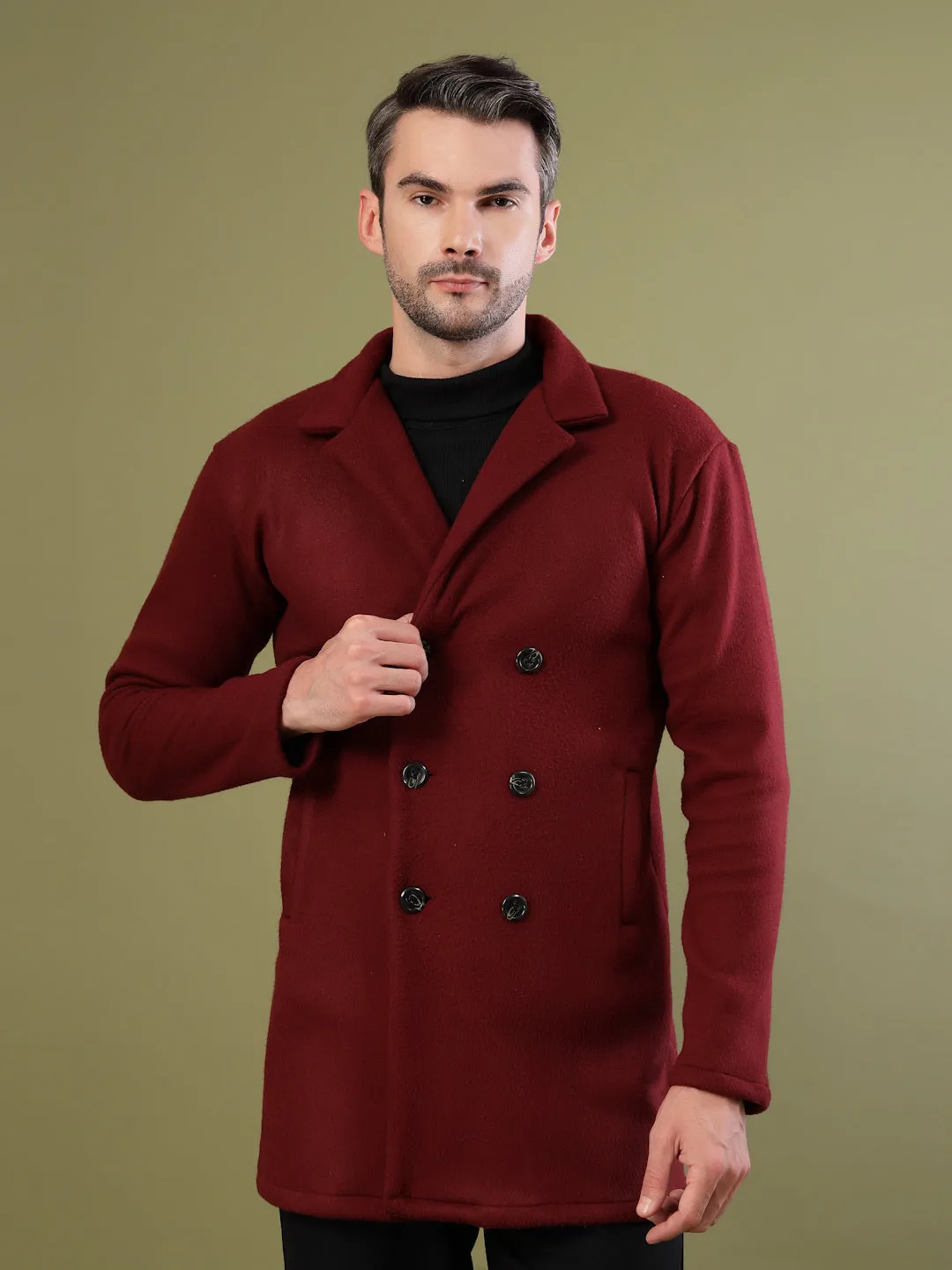Stylish Fleece Lapel Collar Coat
