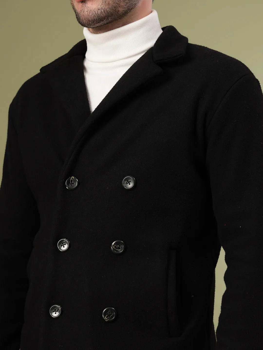 Stylish Fleece Lapel Collar Coat