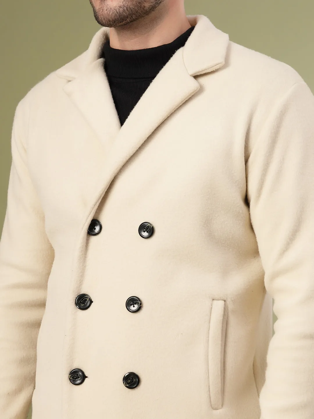 Stylish Fleece Lapel Collar Coat
