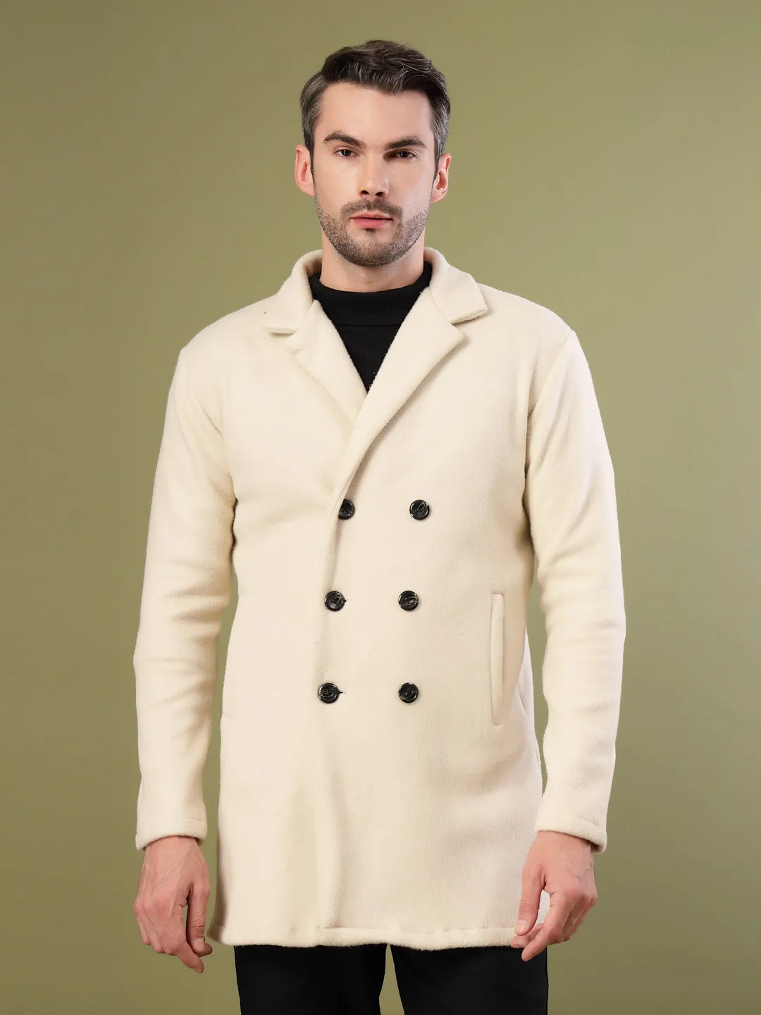 Stylish Fleece Lapel Collar Coat