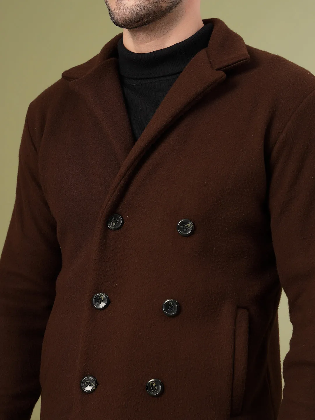 Stylish Fleece Lapel Collar Coat
