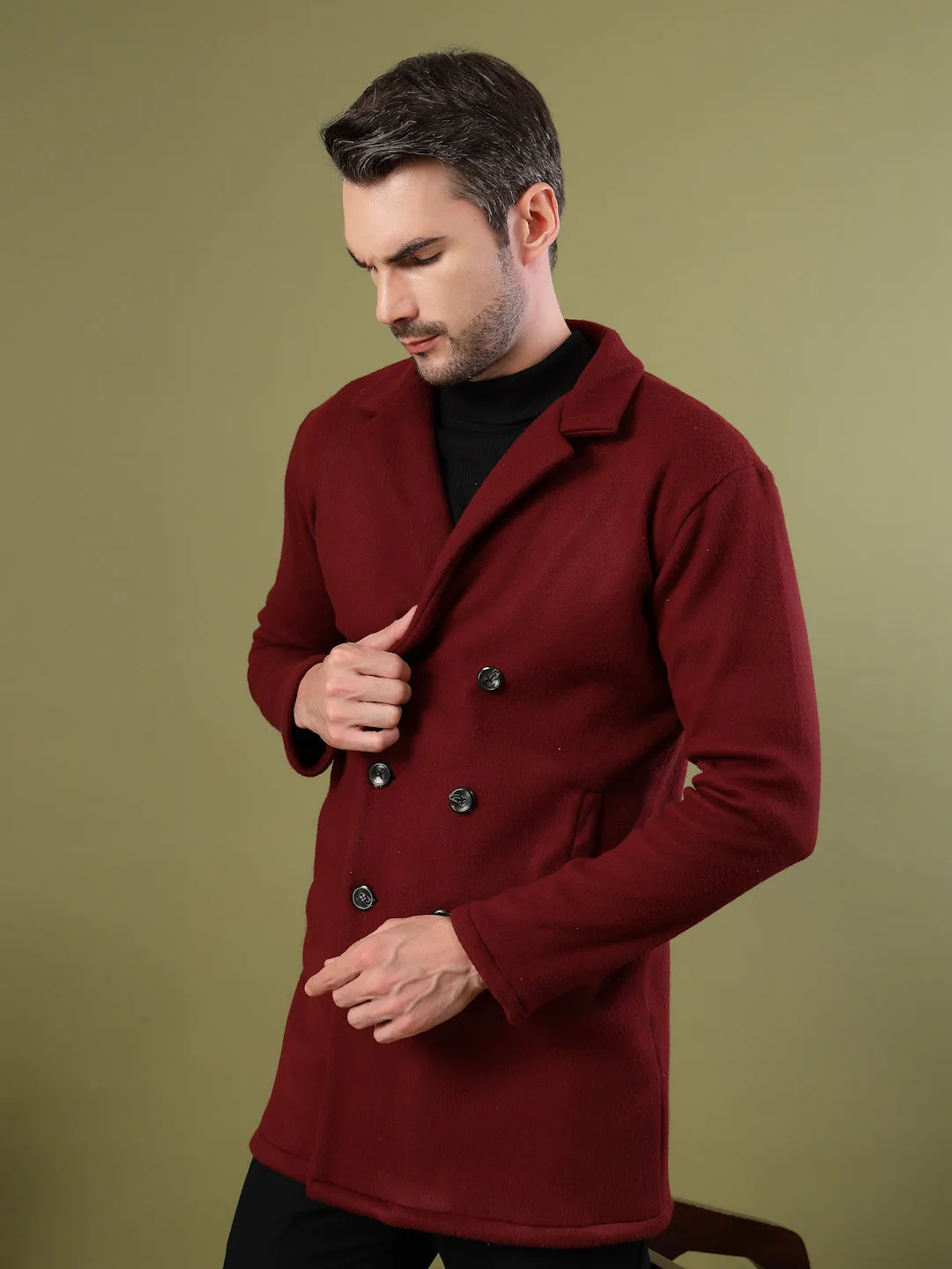 Stylish Fleece Lapel Collar Coat