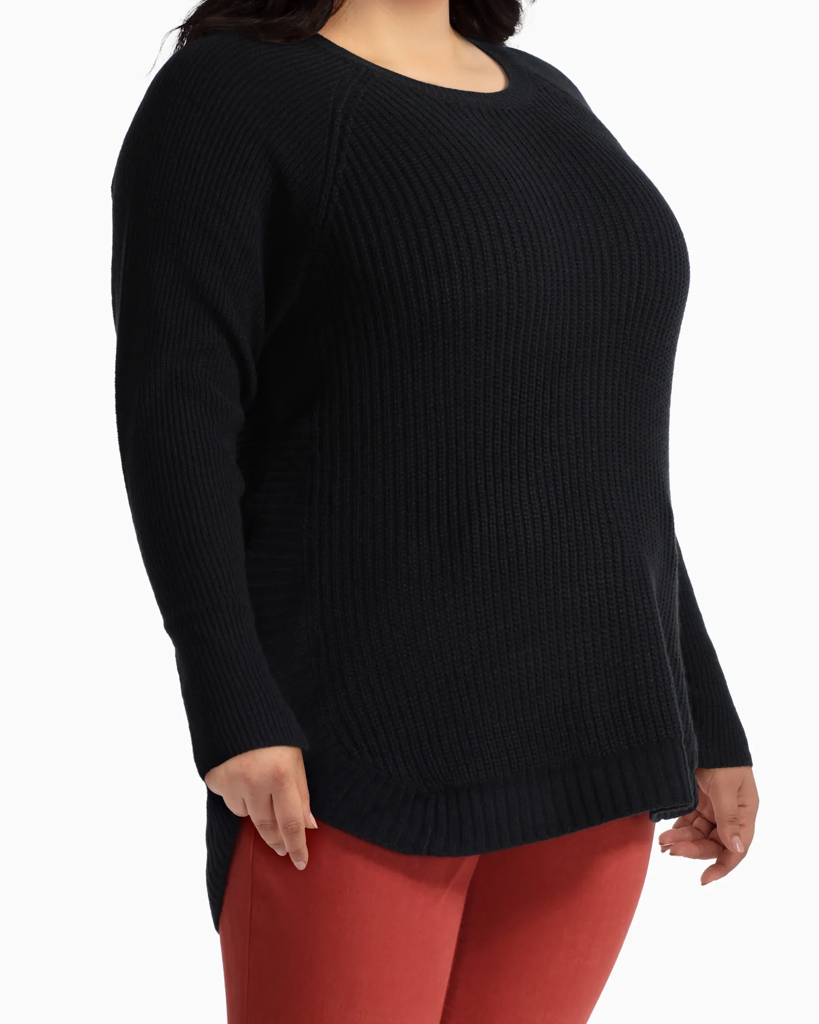 Tanya Side Zip Sweater | Black