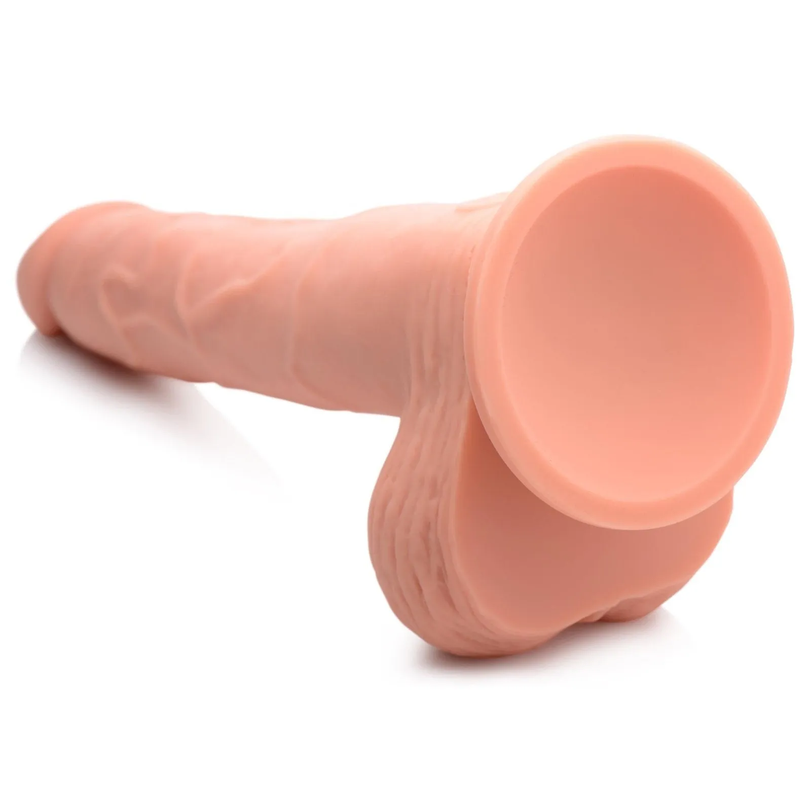 Thrusting And Vibrating 8 Inch Dildo - Light