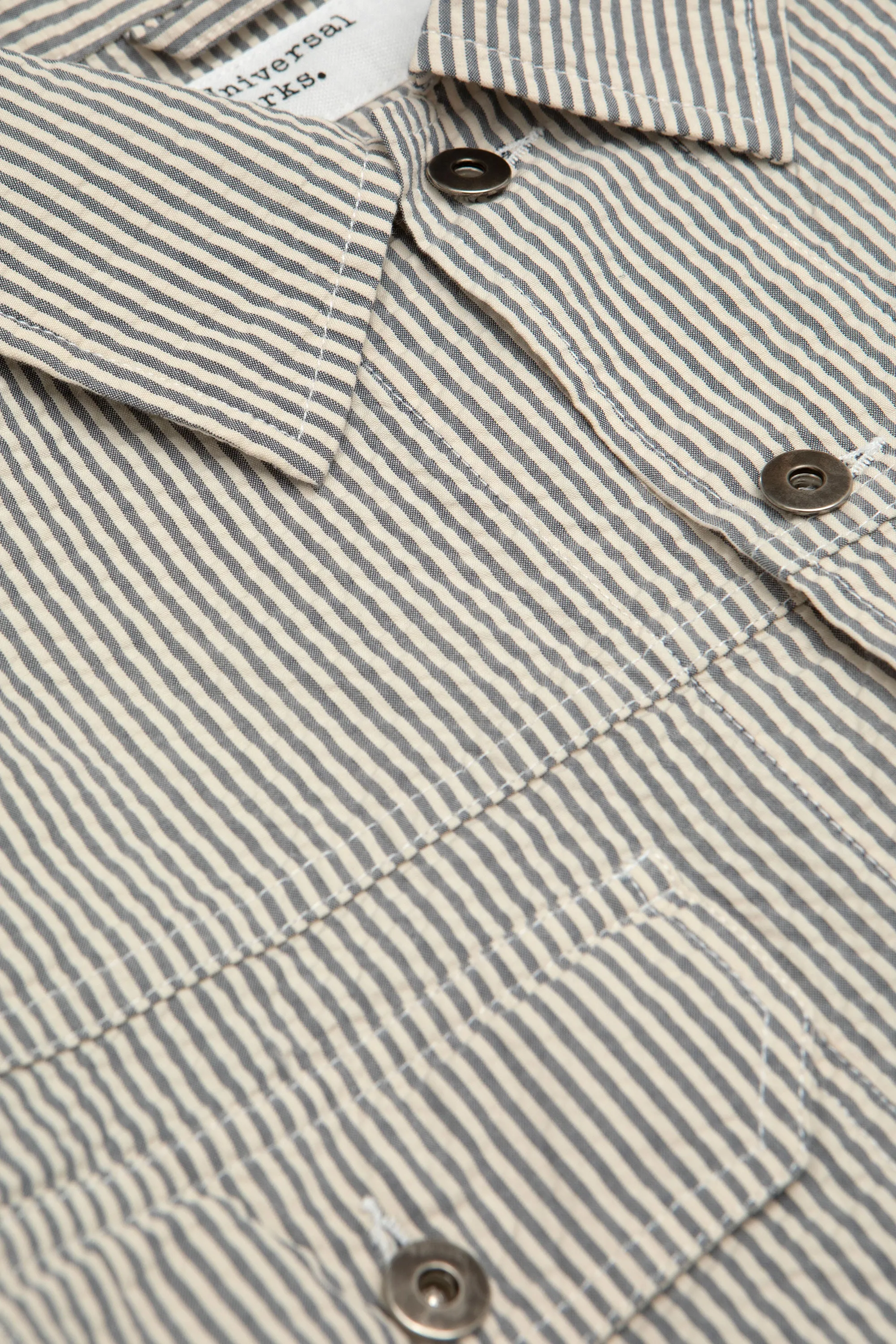 Trucker Jacket Derby Stripe Grey