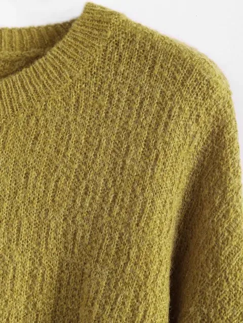 Vintage Shoulder Basic Sweater