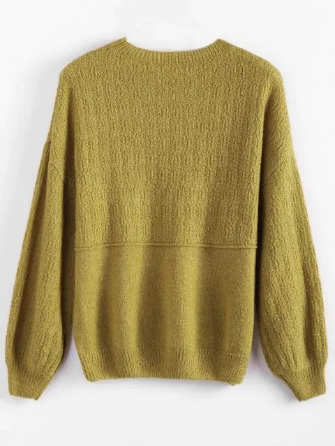 Vintage Shoulder Basic Sweater