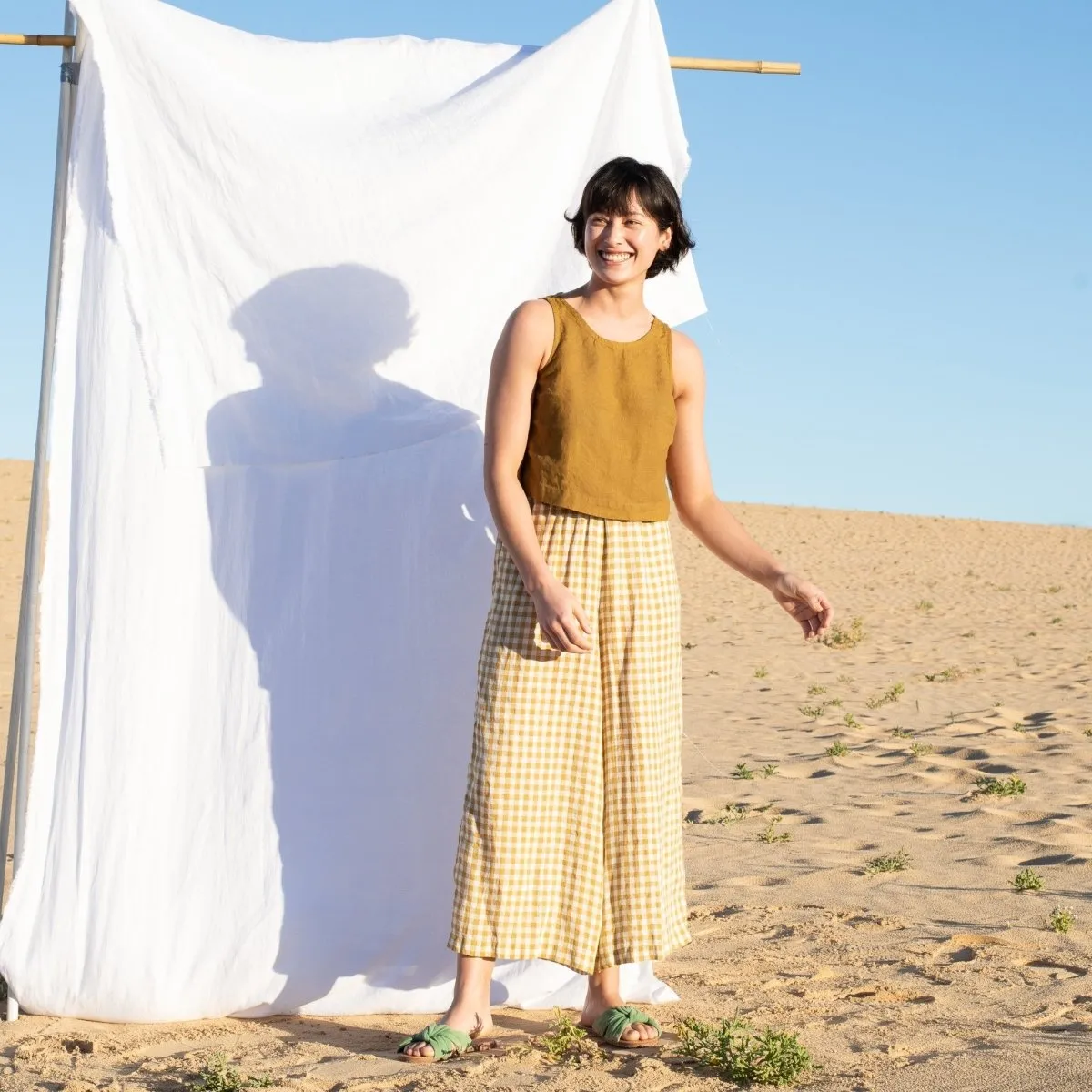 YORK light weight palazzo linen pants
