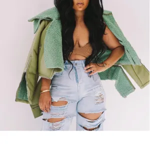 Zip It PU Fur Jacket