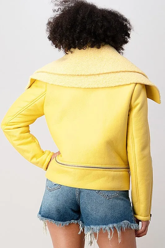 Zip It PU Fur Jacket