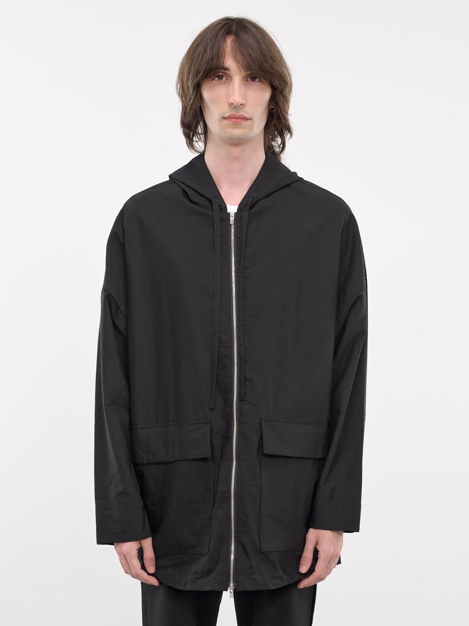 Zip-Up Cargo Hoodie (AB42-029-BLACK)