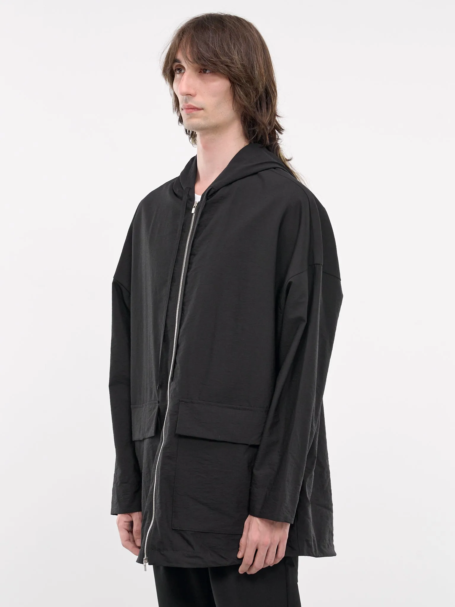 Zip-Up Cargo Hoodie (AB42-029-BLACK)
